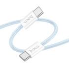 Cablu Hoco X104 Source 60W charging data cable Type-C to Type-C(L=1M) [Blue]