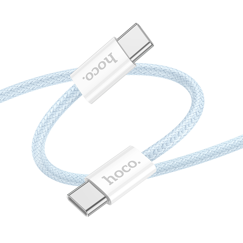 Cablu Hoco X104 Source 60W charging data cable Type-C to Type-C(L=1M) [Blue]