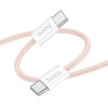 Cablu Hoco X104 Source 60W charging data cable Type-C to Type-C(L=1M) [Pink]