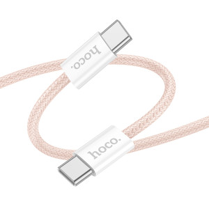 Cablu Hoco X104 Source 60W charging data cable Type-C to Type-C(L=1M) [Pink]