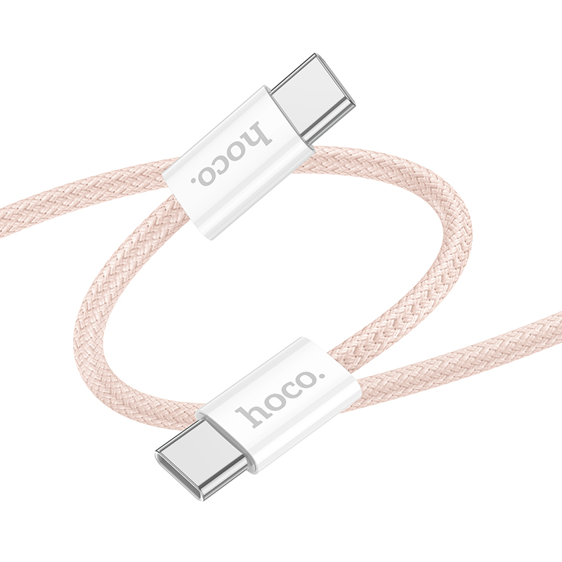 Cablu Hoco X104 Source 60W charging data cable Type-C to Type-C(L=1M) [Pink]