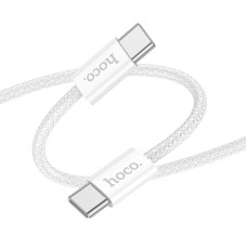 Кабель Hoco X104 Source 60W charging data cable Type-C to Type-C(L=1M) [White]