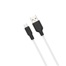 Cablu Hoco X21 Plus Silicone Charging Cable Micro USB (1m) [Black-White]