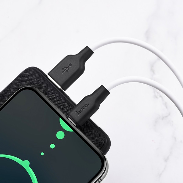 Cablu Hoco X21 Plus Silicone Charging Cable Type-C (1m) [Black-White]