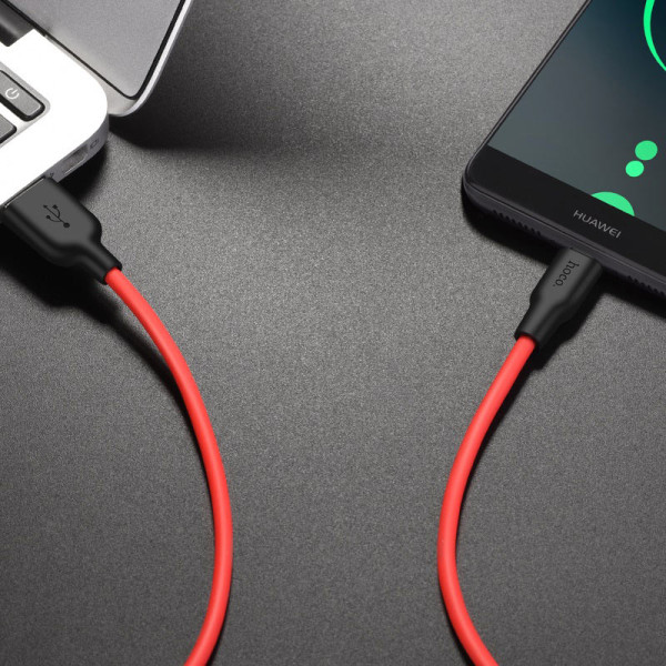 Cablu Hoco X21 Plus Silicone Charging Cable Type-C (1m) [Black-White]