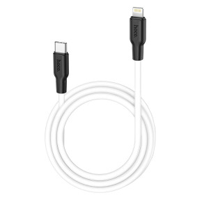 Кабель Hoco X21 Plus Silicone PD charging data for iP (1m) [Black-and-White]
