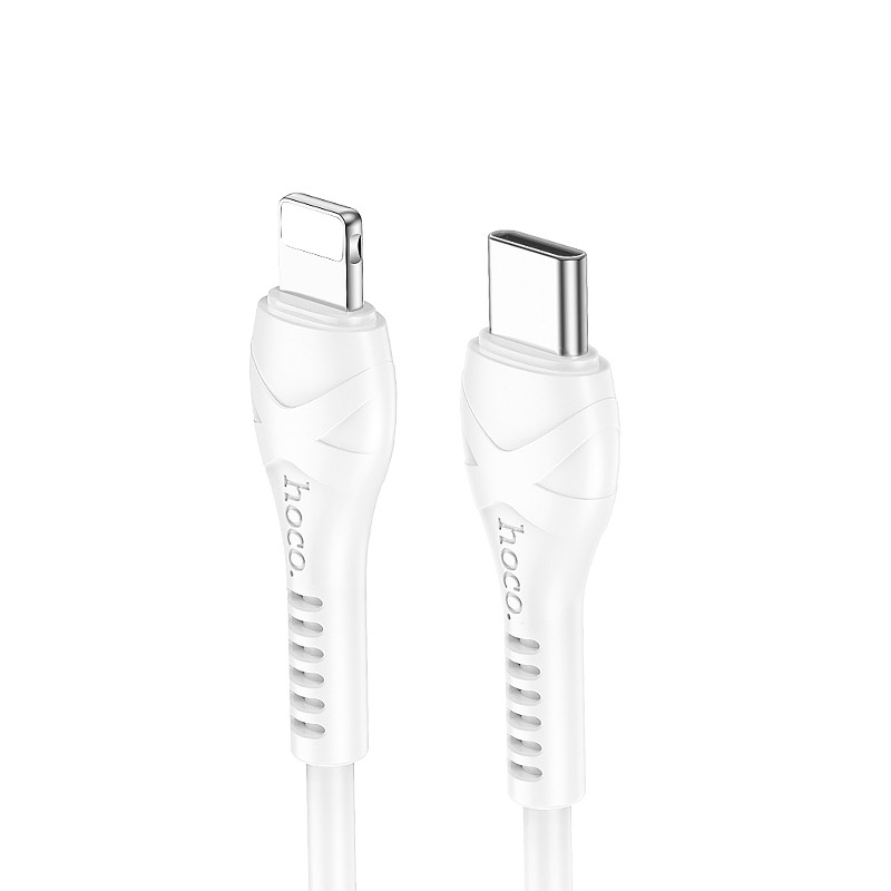 Cablu Hoco X37 Cool power PD charging data cable Lightning (1m) [White]