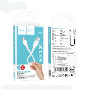 Кабель Hoco X37 Cool power charging data cable for Type-C (L=0.5M) [White]