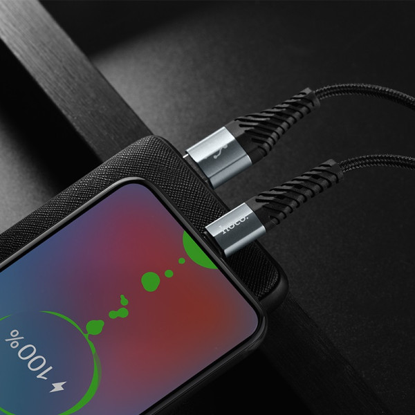 Кабель Hoco X38 Cool Micro USB 2.4A (1м) [Black]
