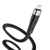 Cablu Hoco X53 Angel Silicone Charging Data Cable Micro USB 2.4A (1m) [Black]