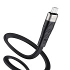Cablu Hoco X53 Angel Silicone Charging Data Cable Micro USB 2.4A (1m) [Black]