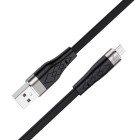 Cablu Hoco X53 Angel Silicone Charging Data Cable Micro USB 2.4A (1m) [Black]