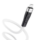 Cablu Hoco X53 Angel Silicone Charging Data Cable Micro USB 2.4A (1m) [White]