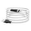 Cablu Hoco X53 Angel Silicone Charging Data Cable Micro USB 2.4A (1m) [White]