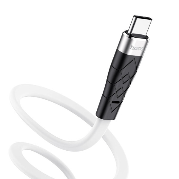 Cablu Hoco X53 Angel Silicone Charging Data Cable Type-C 3A (1m) [White]
