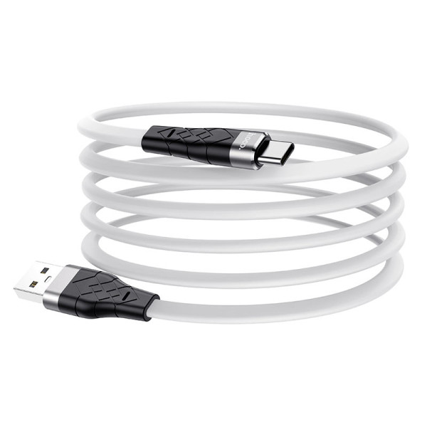 Cablu Hoco X53 Angel Silicone Charging Data Cable Type-C 3A (1m) [White]