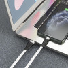 Cablu Hoco X53 Angel Silicone Charging Data Cable Lightning 2.4A (1m) [White]