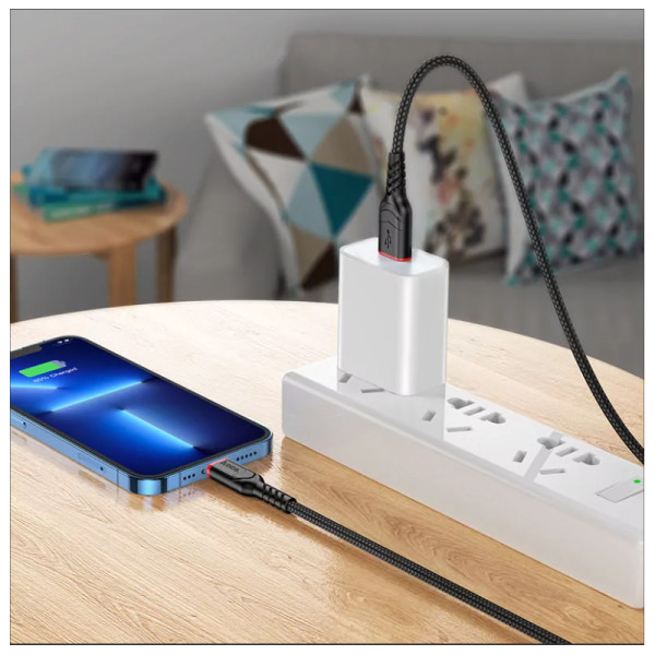 Кабель Hoco X59 Victory charging data cable for iP (2м) [Black]