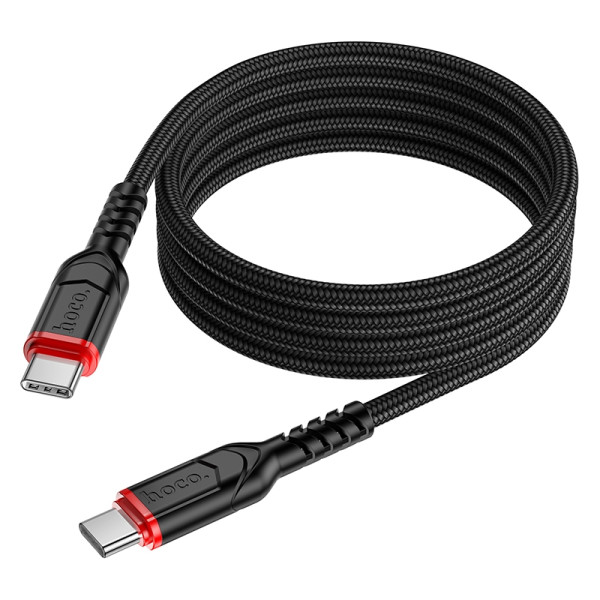 Cablu Hoco X59 Victory 60W charging data cable Type-C to Type-C (1m) [Black]