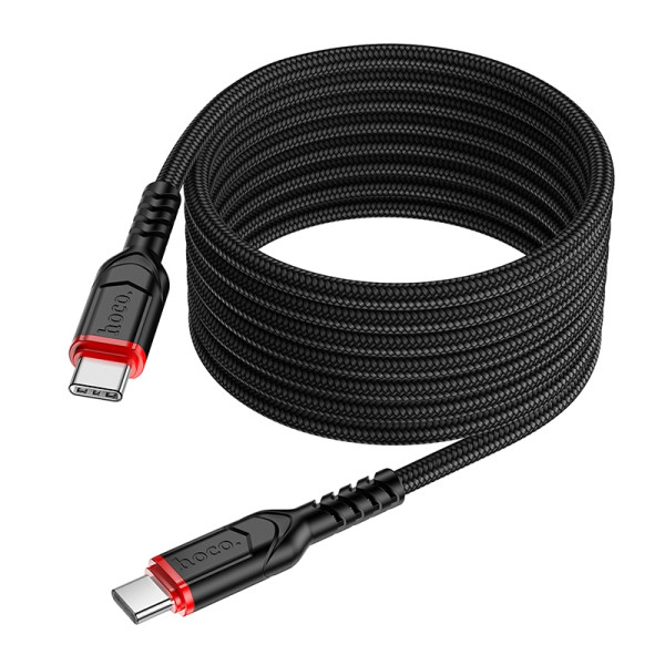 Cablu Hoco X59 Victory 60W charging data cable Type-C to Type-C (2m) [Black]