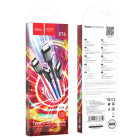 Cablu Hoco X76 4-in-1 Super charging cable Type-C*2+Lightning+Micro (1m) [Black/Red/Blue]