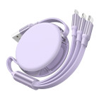Cablu Hoco X78 Easy 3 in 1 Lighting + Micro + Type-C [Purple]