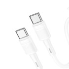 Cablu Hoco X83 Victory Type-C to Type-C 60W (1M) [White]