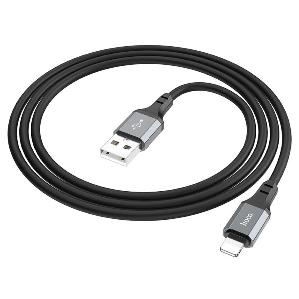 Кабель Hoco X86 Spear cable for Lighting 2.4A (1м) [Black]