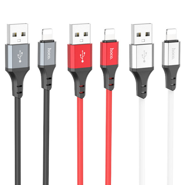 Кабель Hoco X86 Spear cable for Lighting 2.4A (1м) [Black]