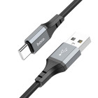 Cablu Hoco X86 Type-C Spear silicone charging data cable (1m) [Black]