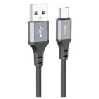 Cablu Hoco X86 Type-C Spear silicone charging data cable (1m) [Black]