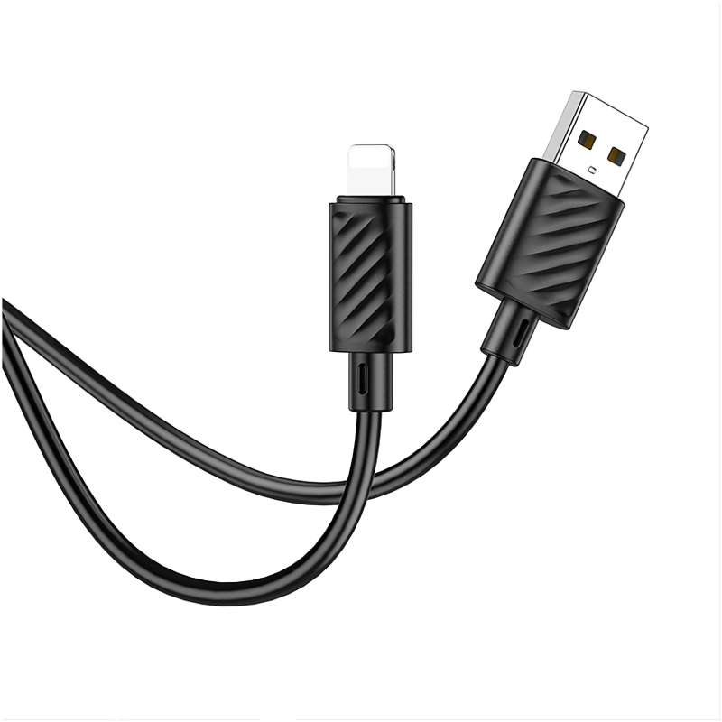 Cablu Hoco X88 Gratified Lightning 2.4A (1m) [Black]