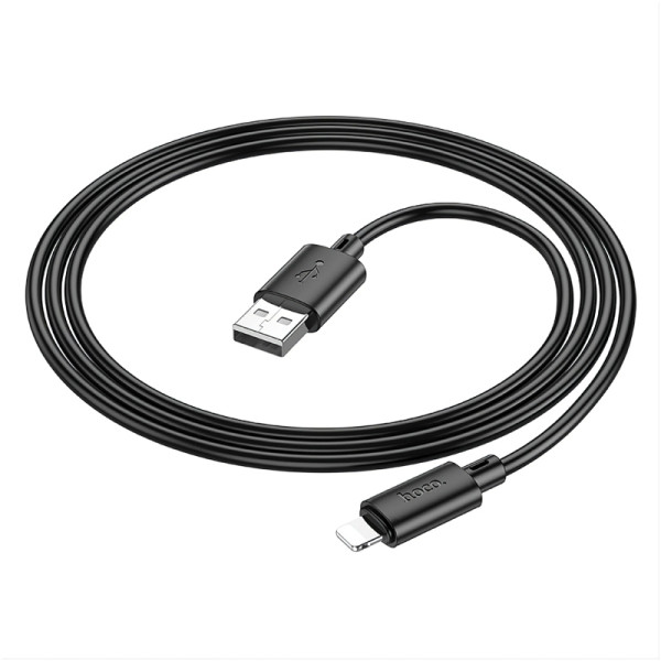 Кабель Hoco X88 Gratified Lightning 2.4A (1м) [Black]