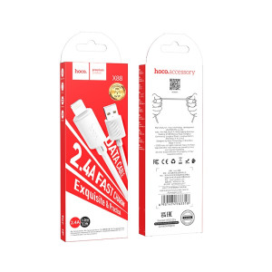 Cablu Hoco X88 Gratified charging data cable for iP [White]
