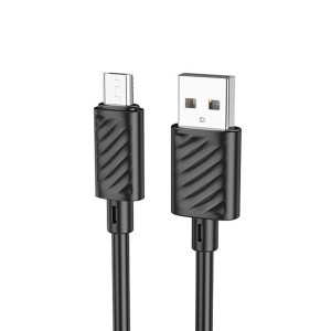 Cablu Hoco X88 Gratified Micro 2.4A (1м) [Black]