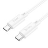 Кабель Hoco X88 Gratified 60W charging data cable for Type-C to Type-C [White]