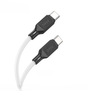 Кабель Hoco X90 Cool 60W silicone charging data cable for Type-C to Type-C [White]