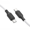 Кабель Hoco X90 Cool 60W silicone charging data cable for Type-C to Type-C [White]
