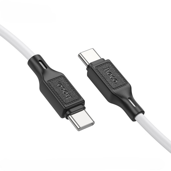 Кабель Hoco X90 Cool 60W silicone charging data cable for Type-C to Type-C [White]