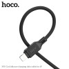 Cablu Hoco X90 Cool silicone charging data cable for iP (1m) [Black]