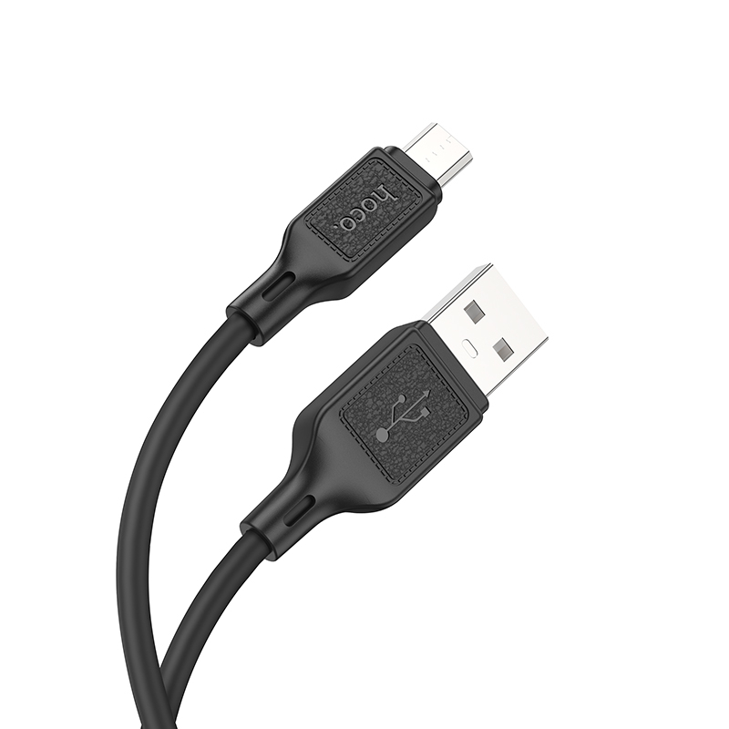 Cablu Hoco X90 Cool silicone charging data cable for Micro (1m) [Black]