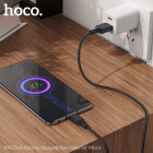 Cablu Hoco X90 Cool silicone charging data cable for Micro (1m) [Black]