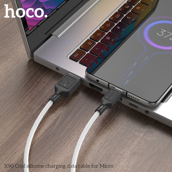 Кабель Hoco X90 Cool silicone charging data cable for Micro (1м) [White]