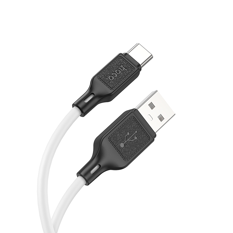 Cablu Hoco X90 Cool silicone charging data cable for Type-C (1m) [White]