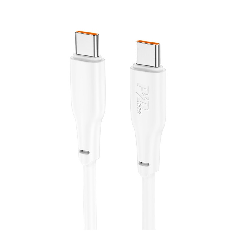 Cablu Hoco X93 Force USB-C to USB-C (100W) (2M) [White]