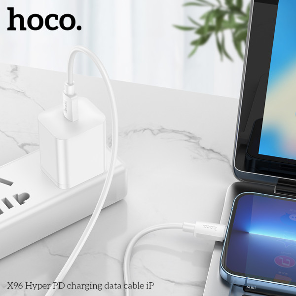 Cablu Hoco X96 Hyper Type-C to Lighting (PD) [White]