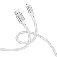 Кабель Hoco X98 Crystal ice Silicone Lighting (1м) [Silver]