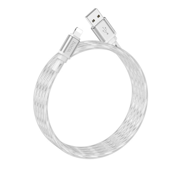 Cablu Hoco X98 Crystal ice Silicone Lighting (1m) [Silver]