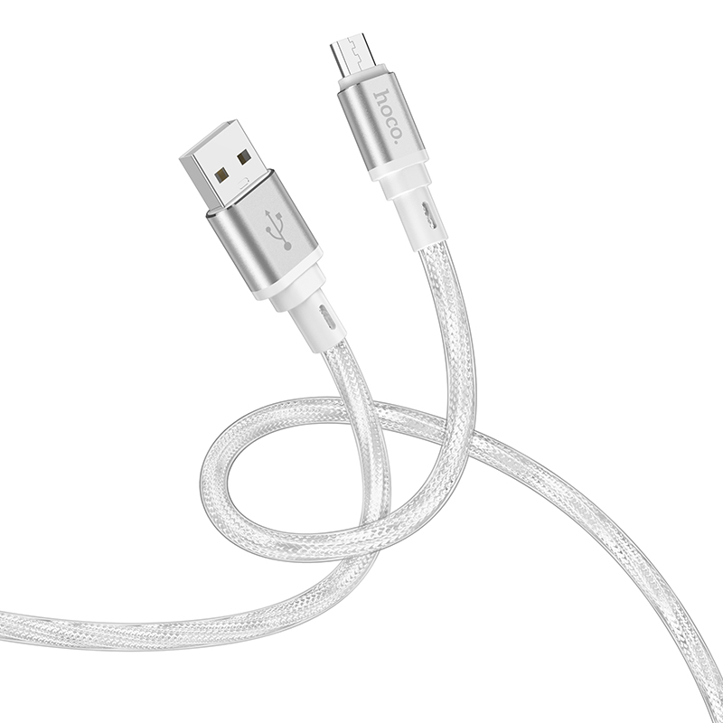 Cablu Hoco X98 Crystal ice Silicone Micro (1m) [Silver]
