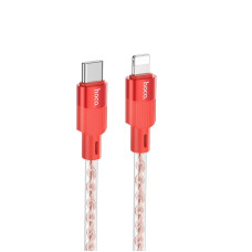 Cablu  Hoco X99 Crystal Type-C to Lightning 20W (1m) [Red]